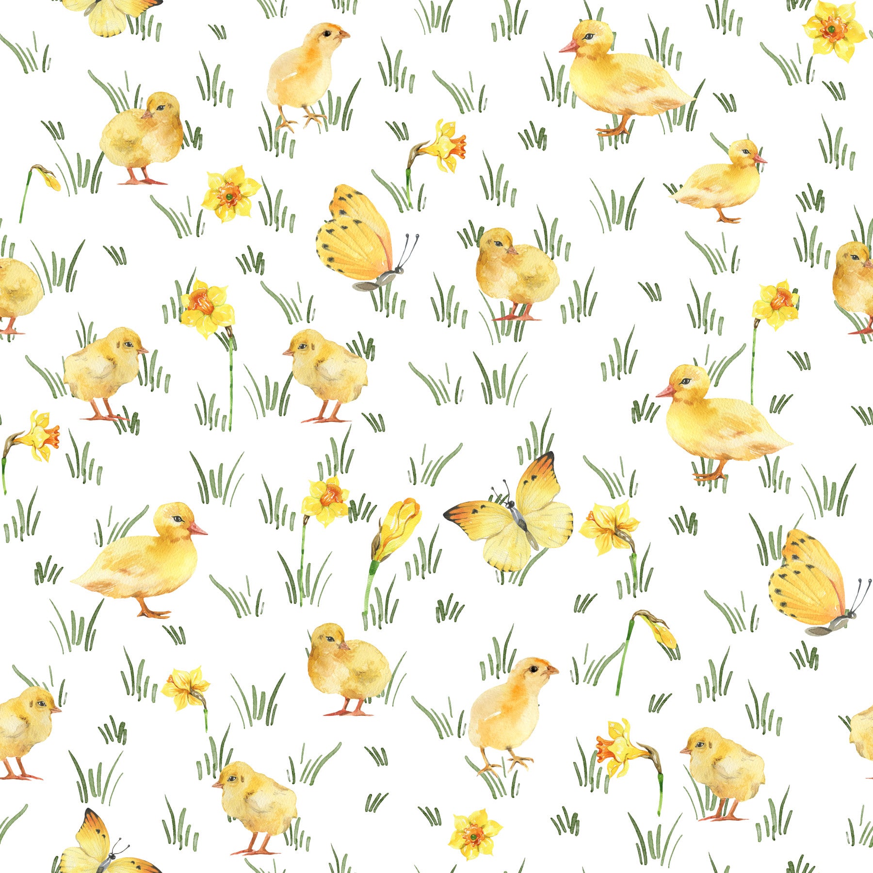Watercolor Chicks Wallpaper⁠