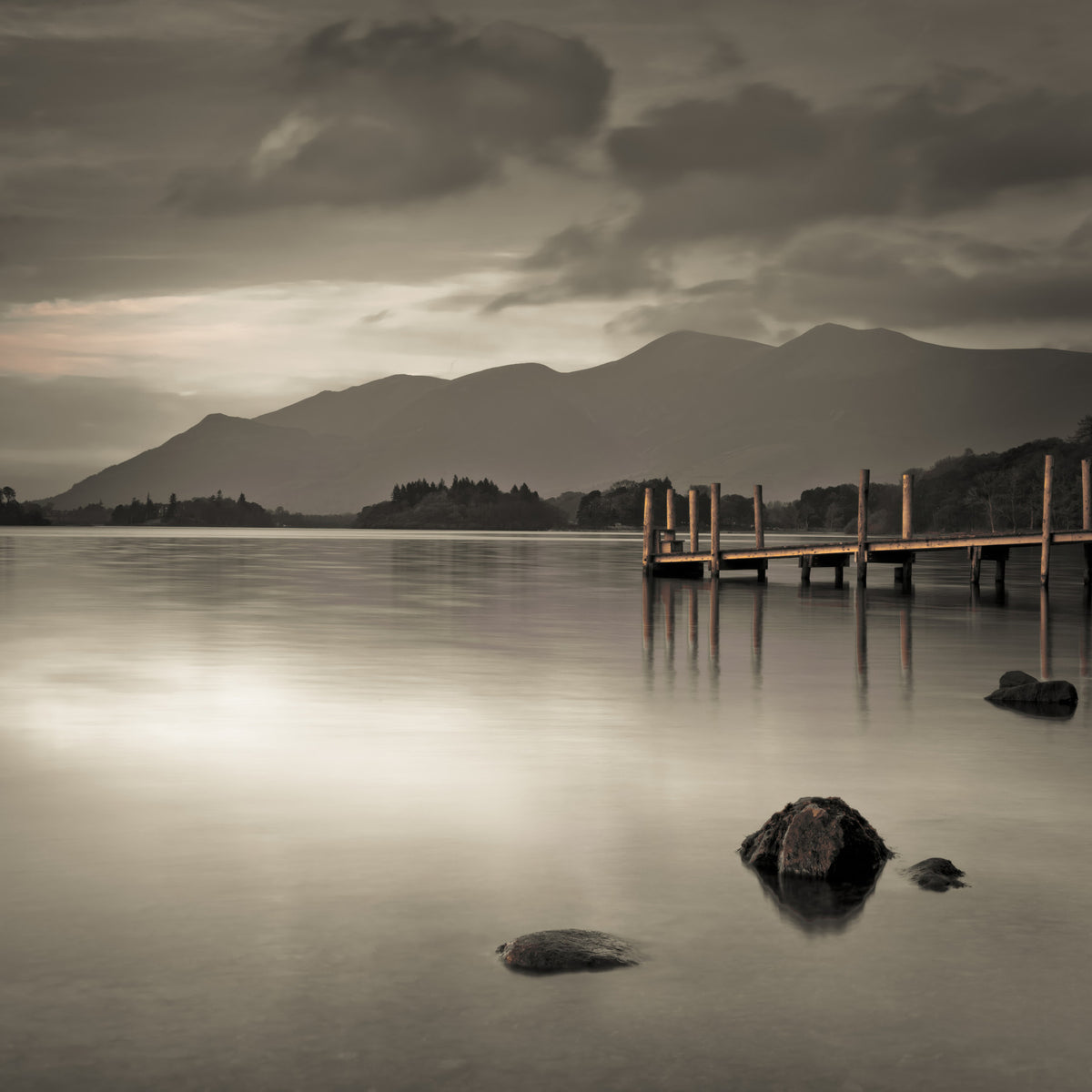 Derwentwater's Calm Wall Mural in your room — zoomed