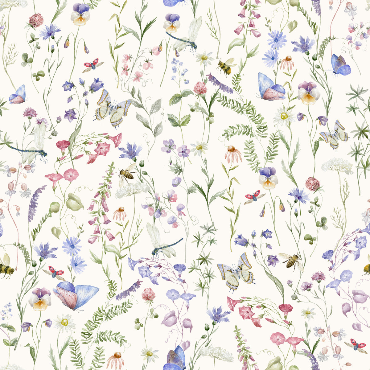 Floral Watercolor Whispers Wallpaper⁠