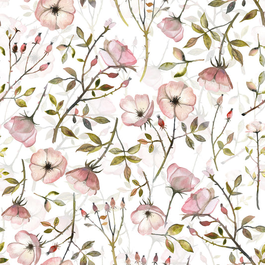 Watercolor Rose Garden Wallpaper⁠