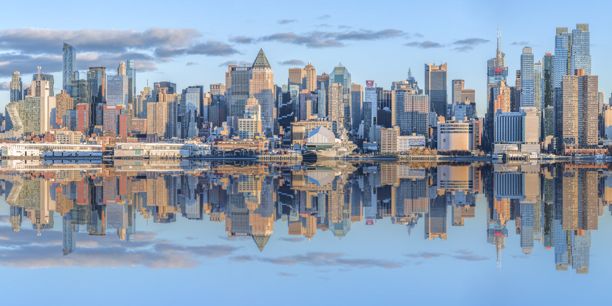 Lower Manhattan skyline Wall Mural in your room — zoomed