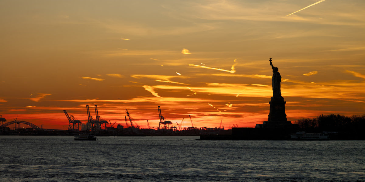 Liberty Sunset Wall Mural in your room — zoomed