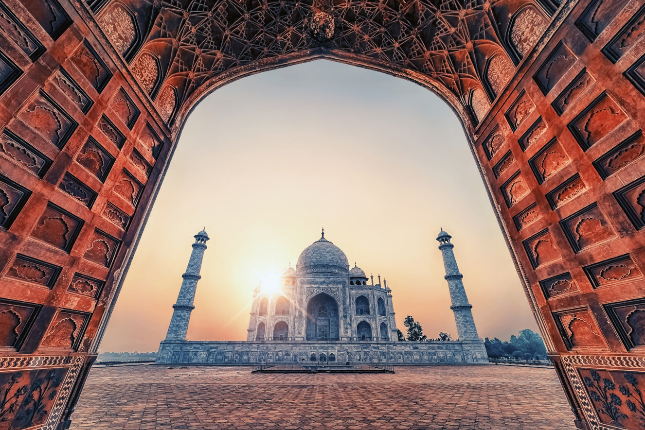 Taj Mahal Sunset Wall Mural