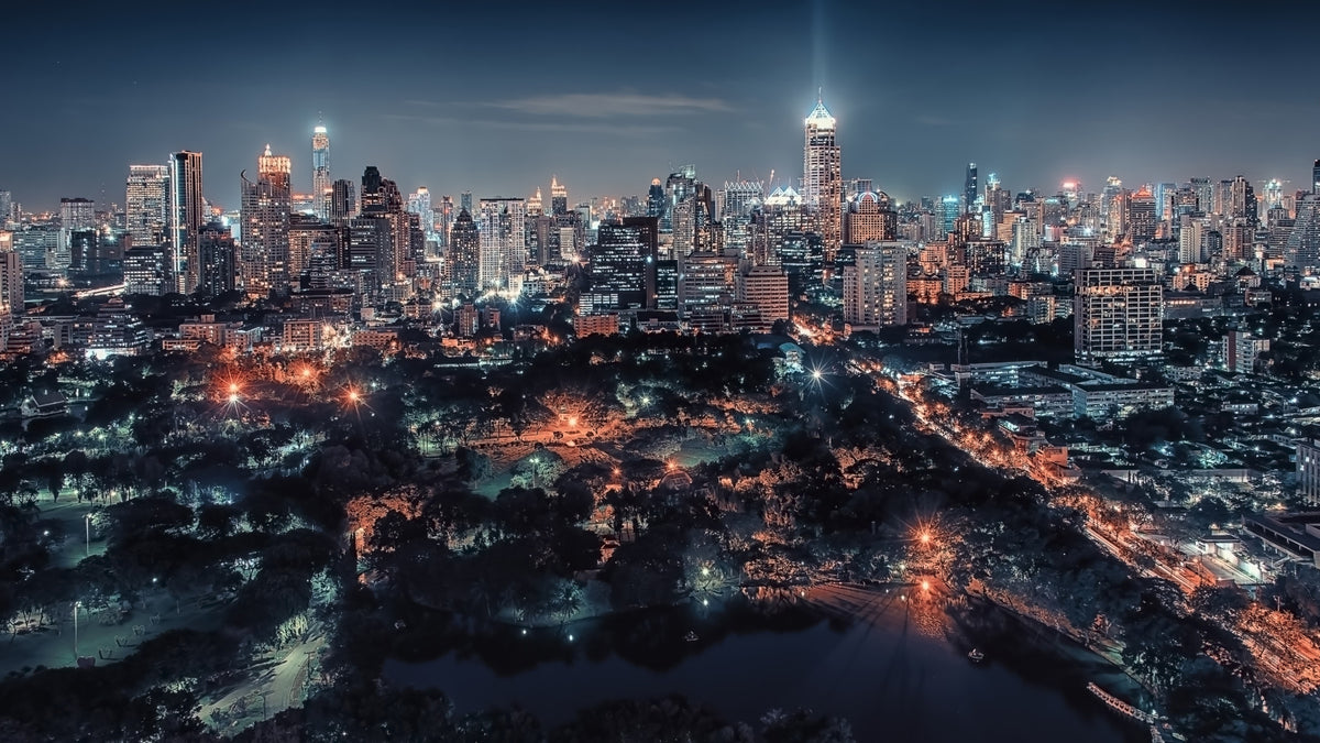 Bangkok Nightscape Wall Mural
