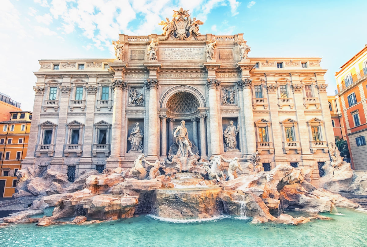 Trevi's Turquoise Dream Wall Mural in your room — zoomed