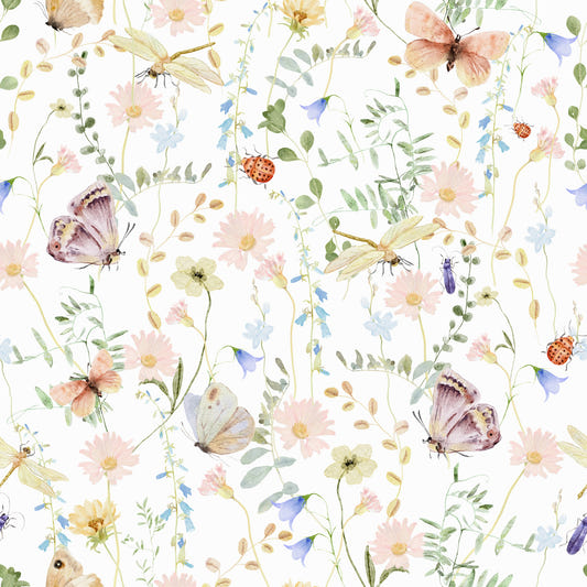 Soft Meadow Whispers Wallpaper⁠