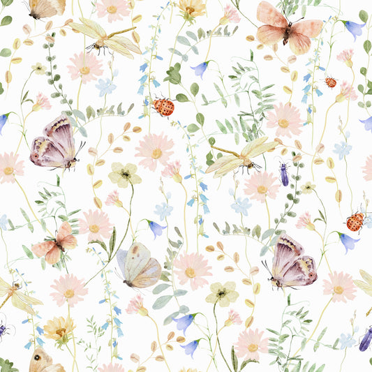 Soft Meadow Whispers Wallpaper⁠