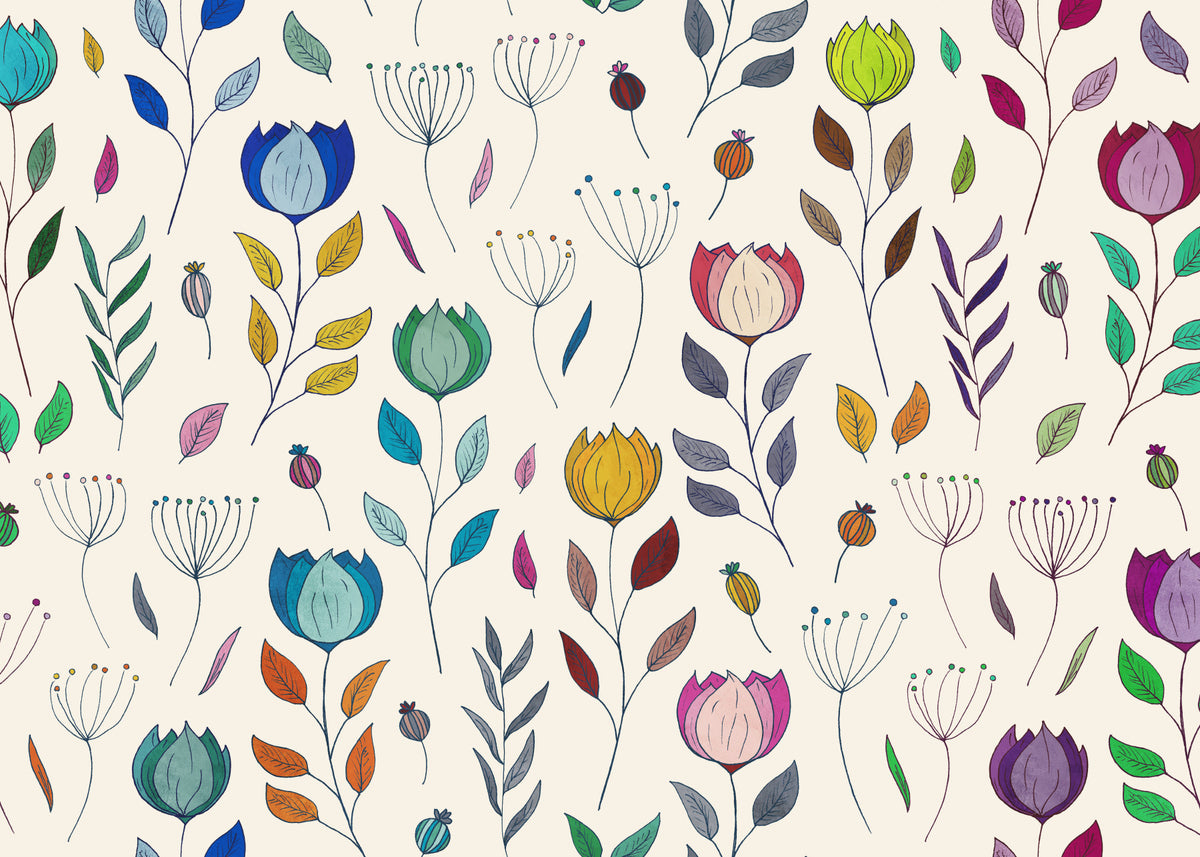 Rainbow Bloom Dance Wall Mural