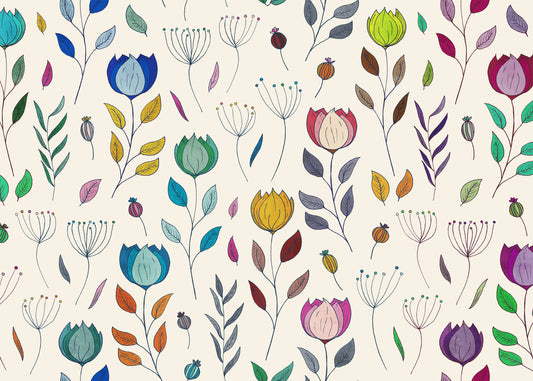 Rainbow Bloom Dance Wall Mural