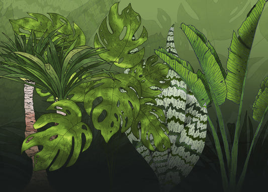 Tropical Jungle Garden Wall Mural