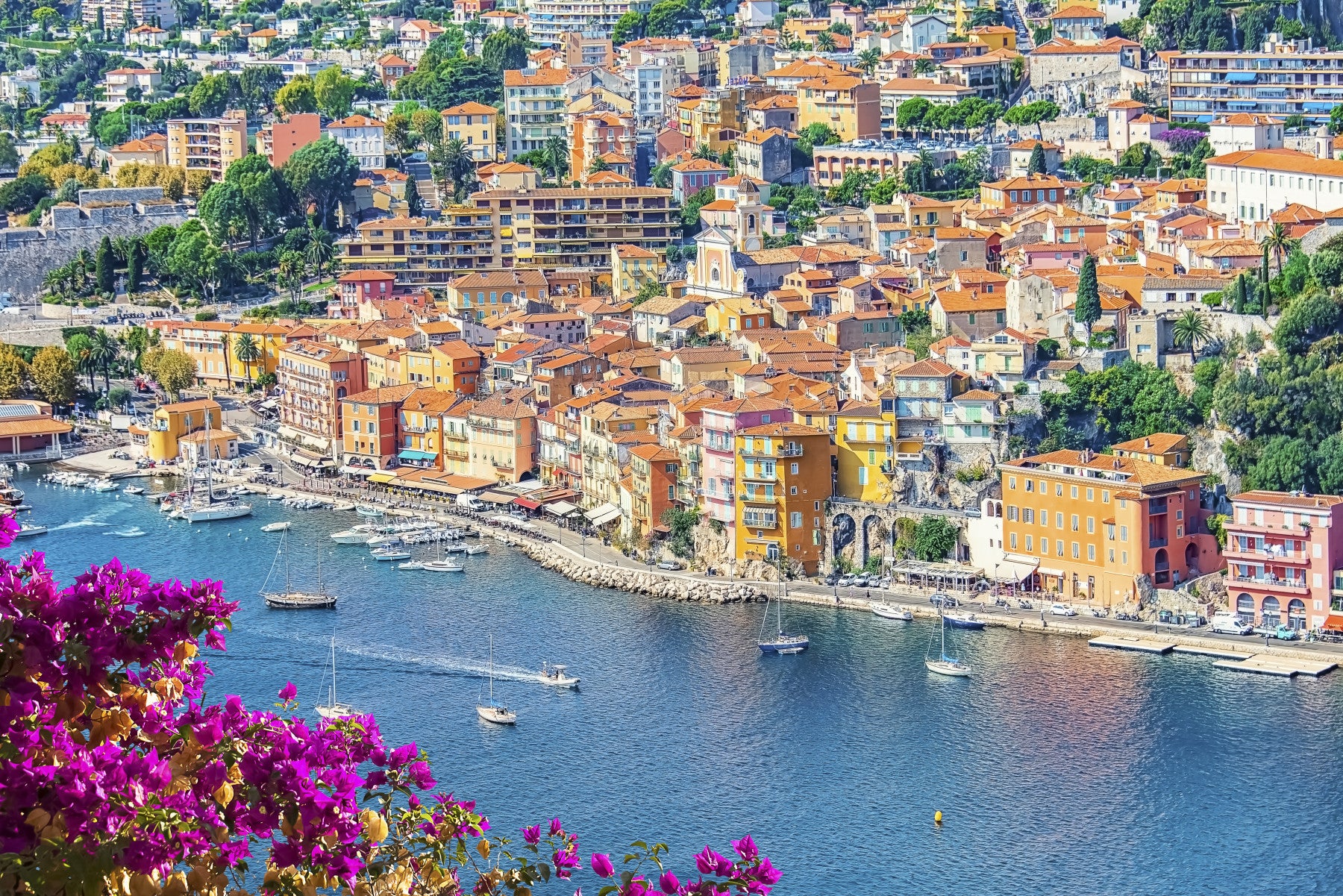 Coastal Village View Wall Mural