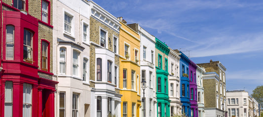 Rainbow Row Houses Wall Mural