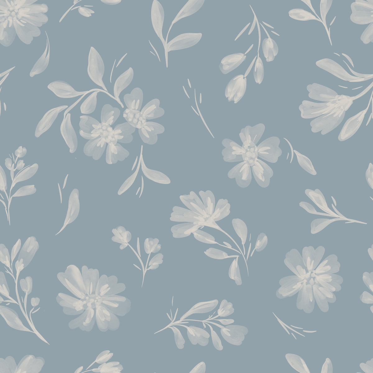 Powder Blue Bloom Wallpaper⁠