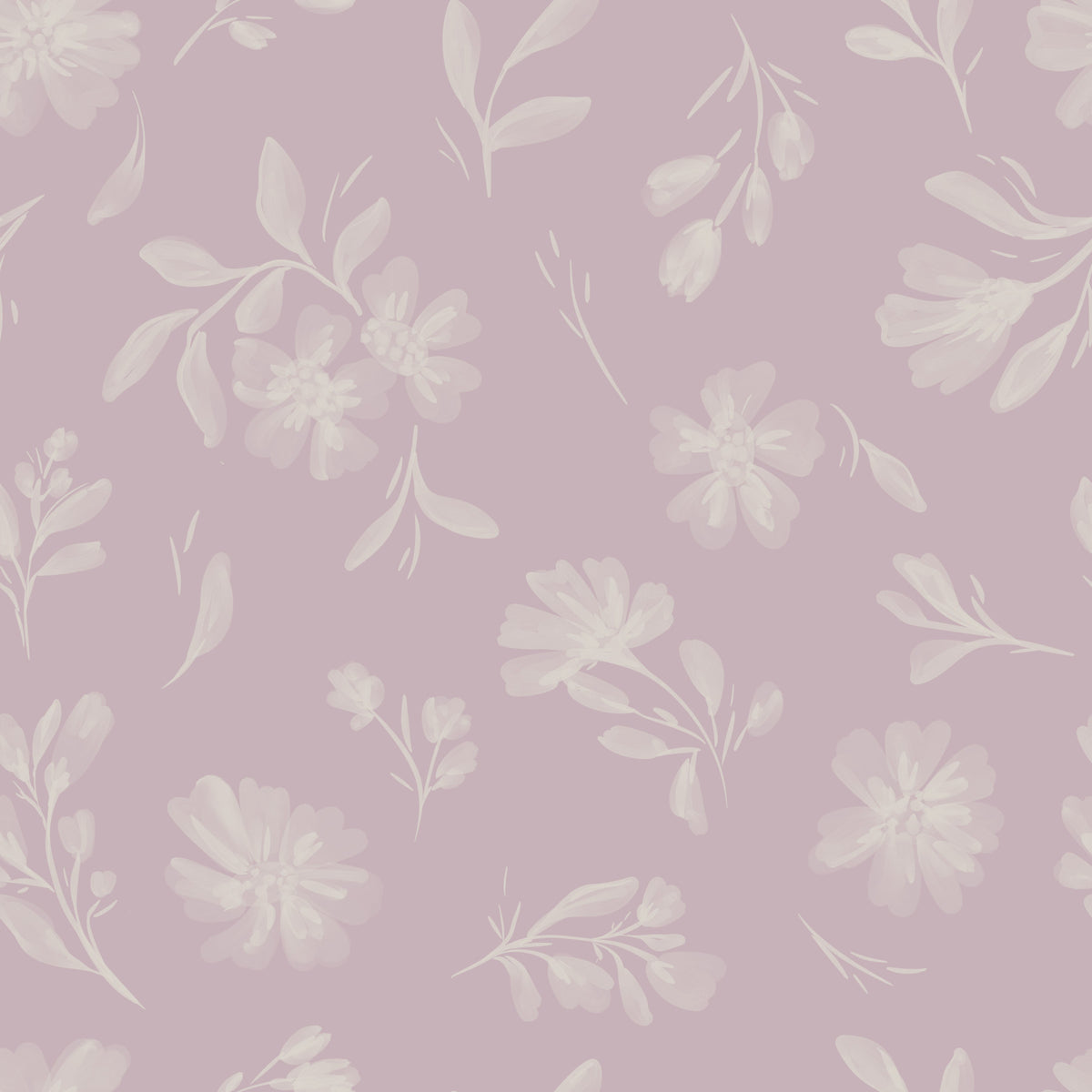Pink Whisper Florals Wallpaper⁠ in your room — zoomed
