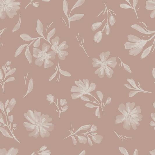 Dusty Rose Blooms Wallpaper⁠