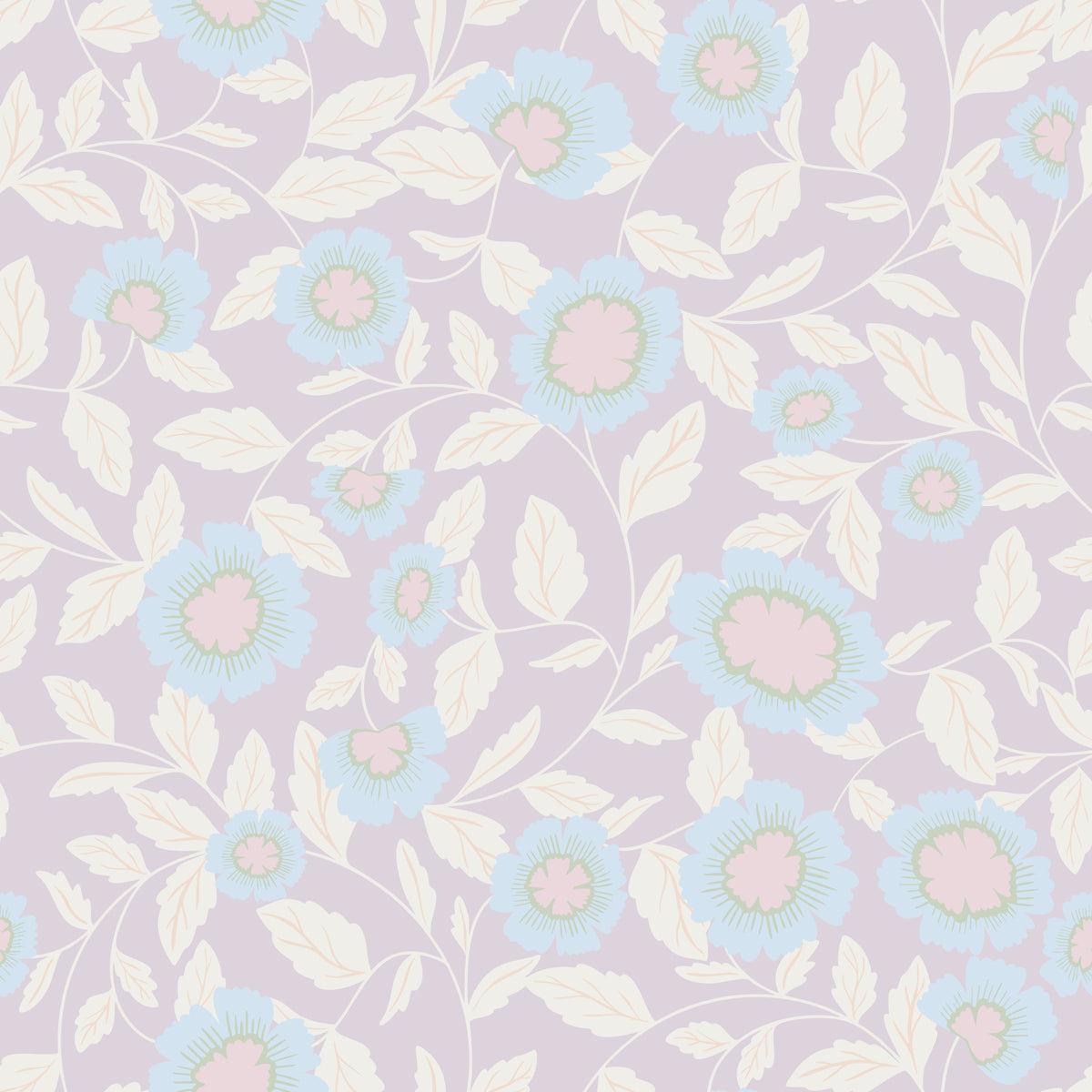 pastel Floral Serenity Wallpaper⁠