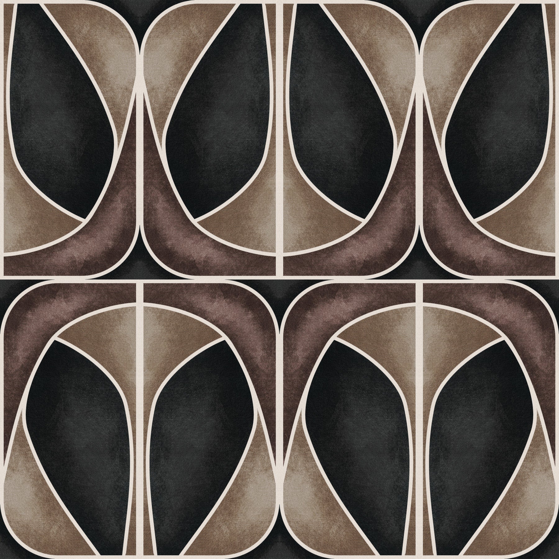 Softy Dèco Geometries -  Dramatic Charm Wallpaper⁠