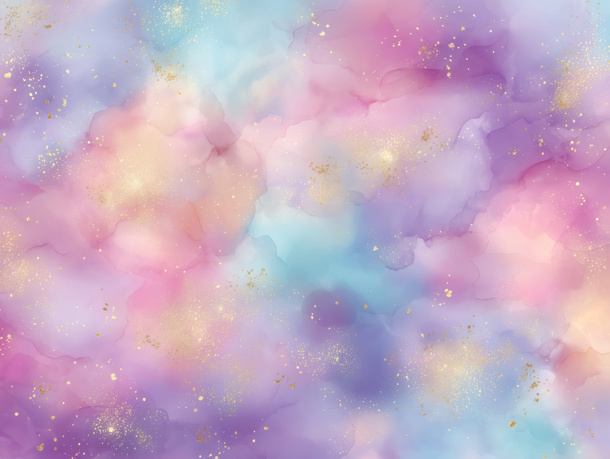 Golden Dust Fantasy Wall Mural in your room — zoomed
