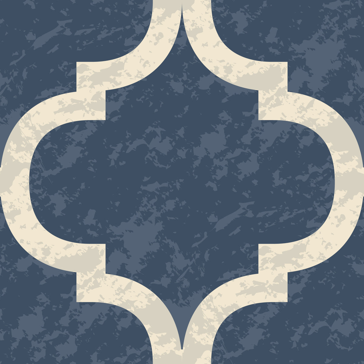 Moroccan Ogee - Twilight Blue Wallpaper⁠ in your room — zoomed