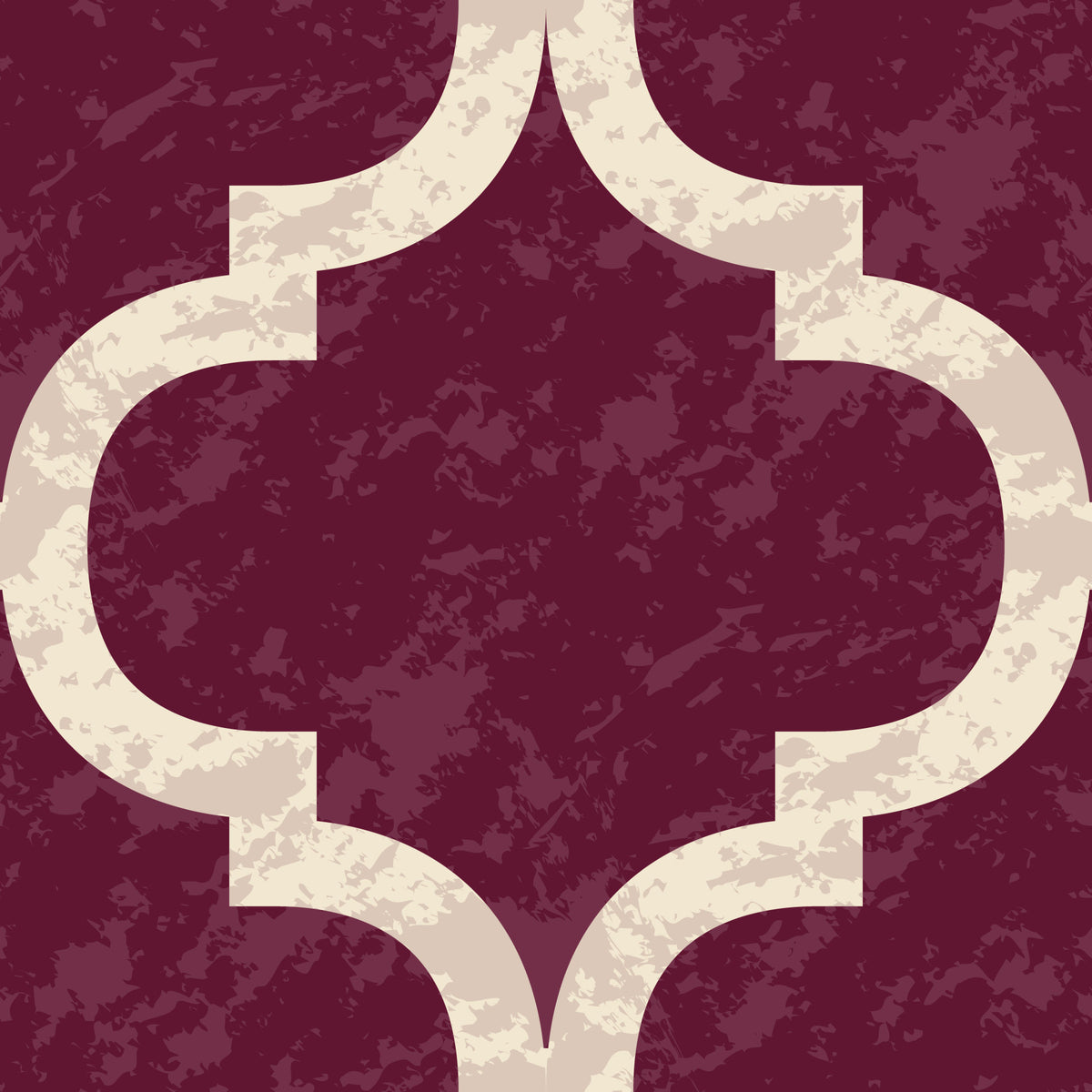 Moroccan Ogee - Cabernet Red Wallpaper⁠
