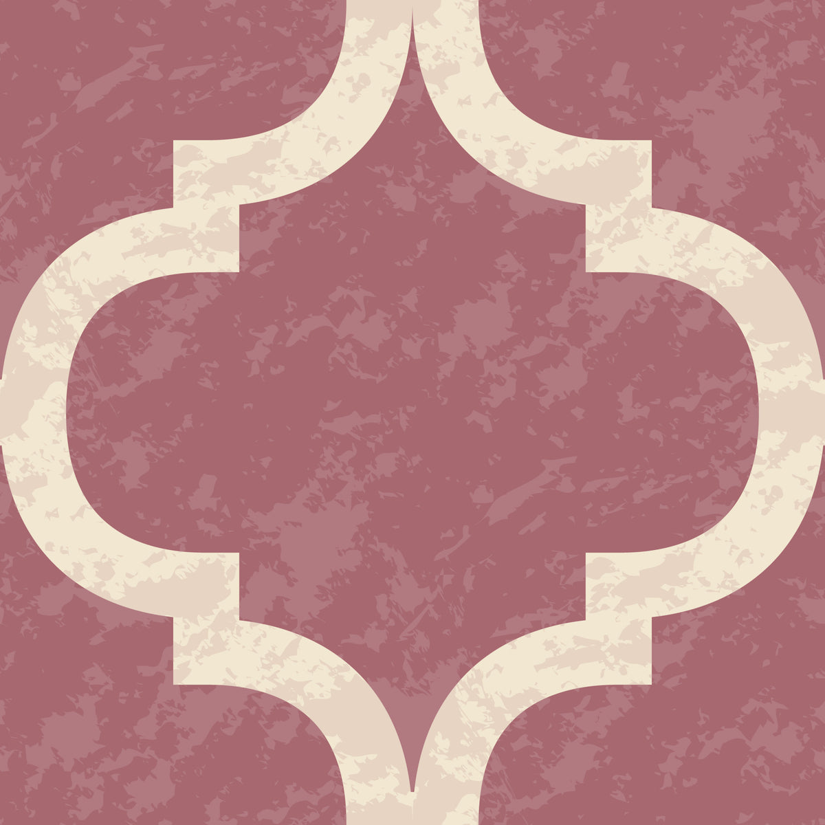 Moroccan Ogee - Vintage Rose Wallpaper⁠