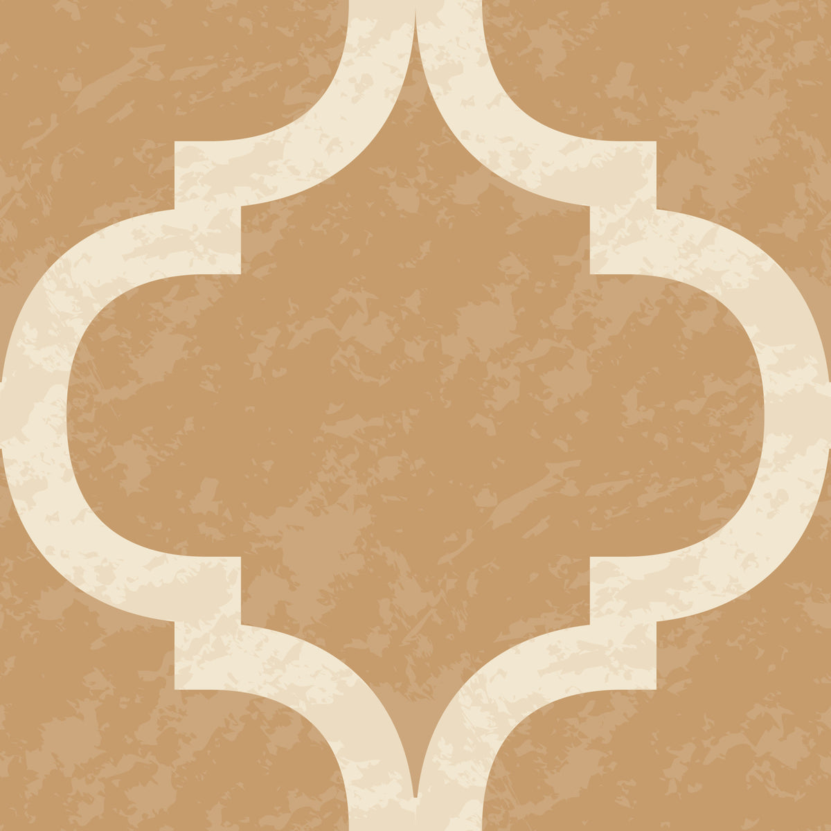 Moroccan Ogee - Golden Tan Wallpaper⁠ in your room — zoomed