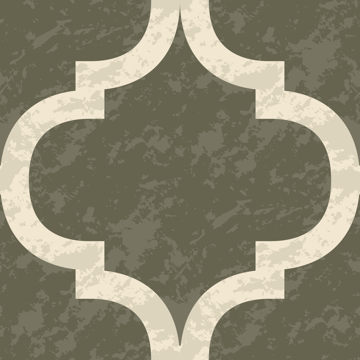 Moroccan Ogee - Dark Olive Wallpaper⁠ in your room — zoomed
