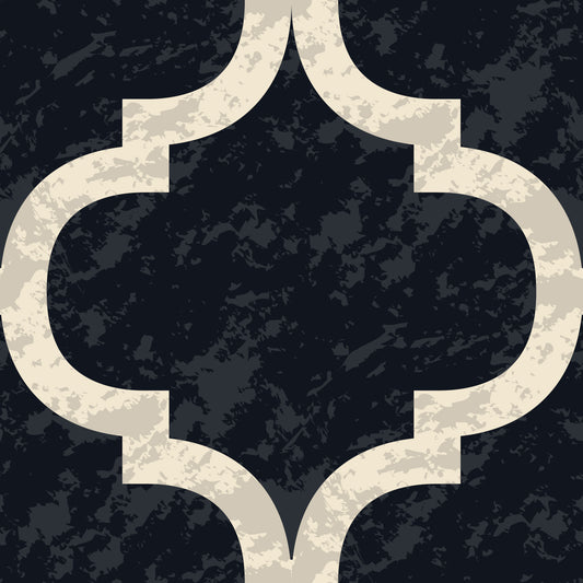 Moroccan Ogee - Ink Black Wallpaper⁠