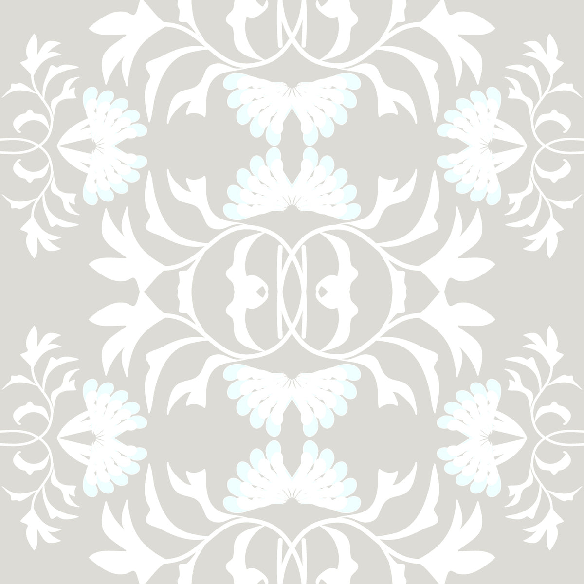 Floral Symmetry Wallpaper⁠ in your room — zoomed