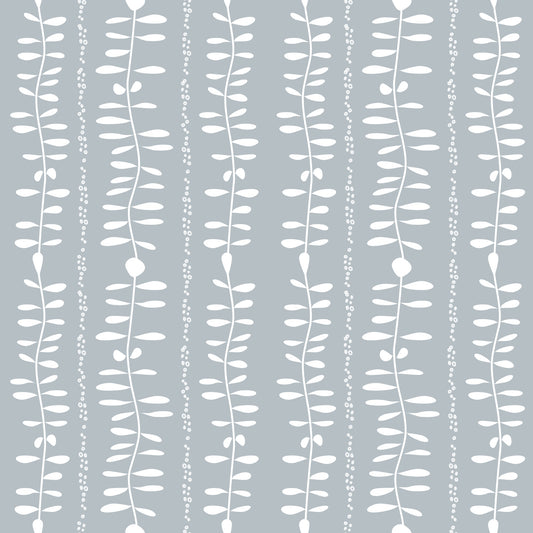 Leaves Cascade Gray Wallpaper⁠