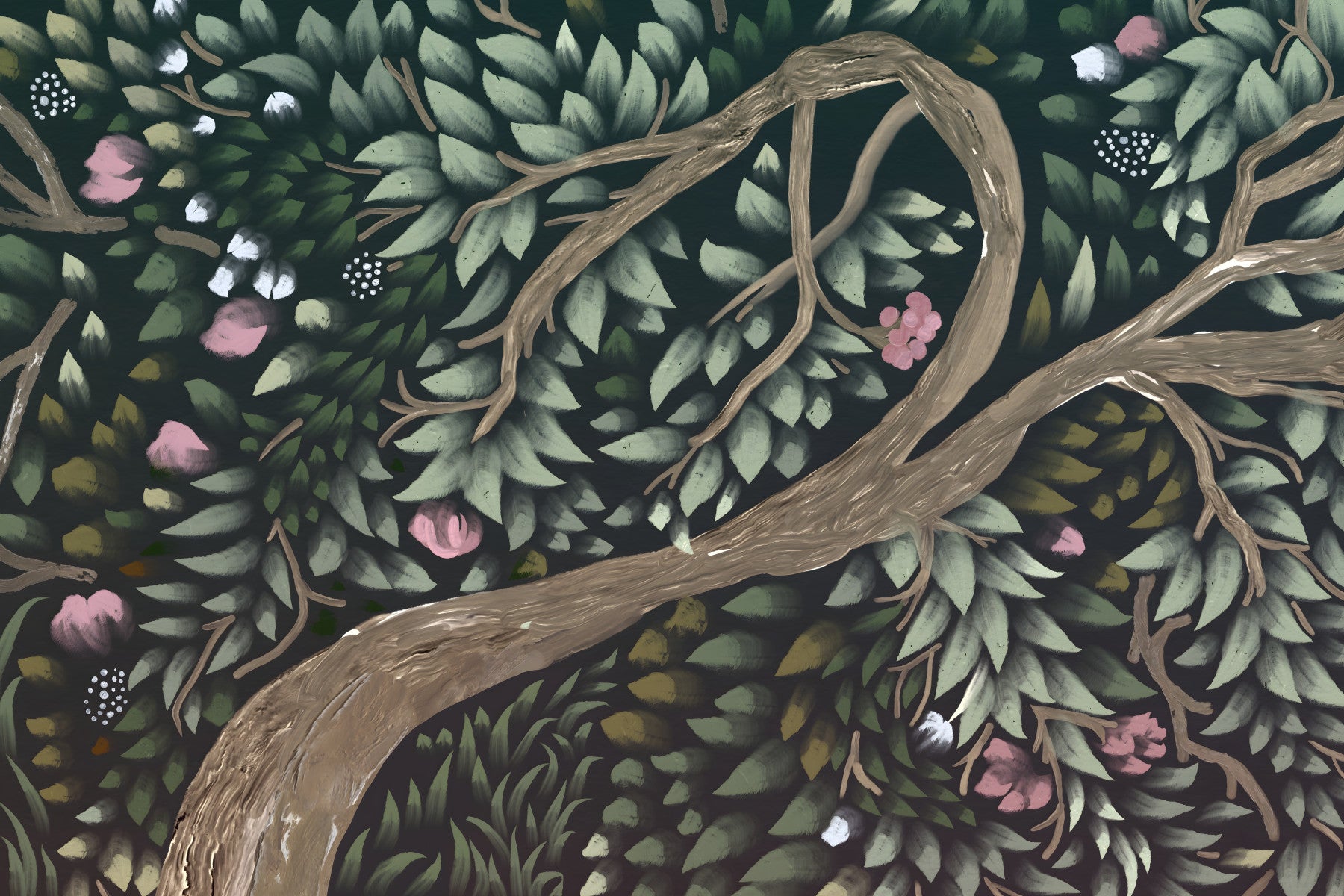 Floral Canopy Dream Wall Mural