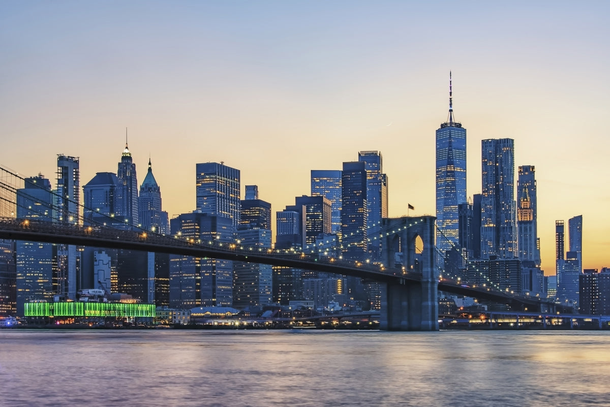 Brooklyn Bridge Dusk Wall Mural