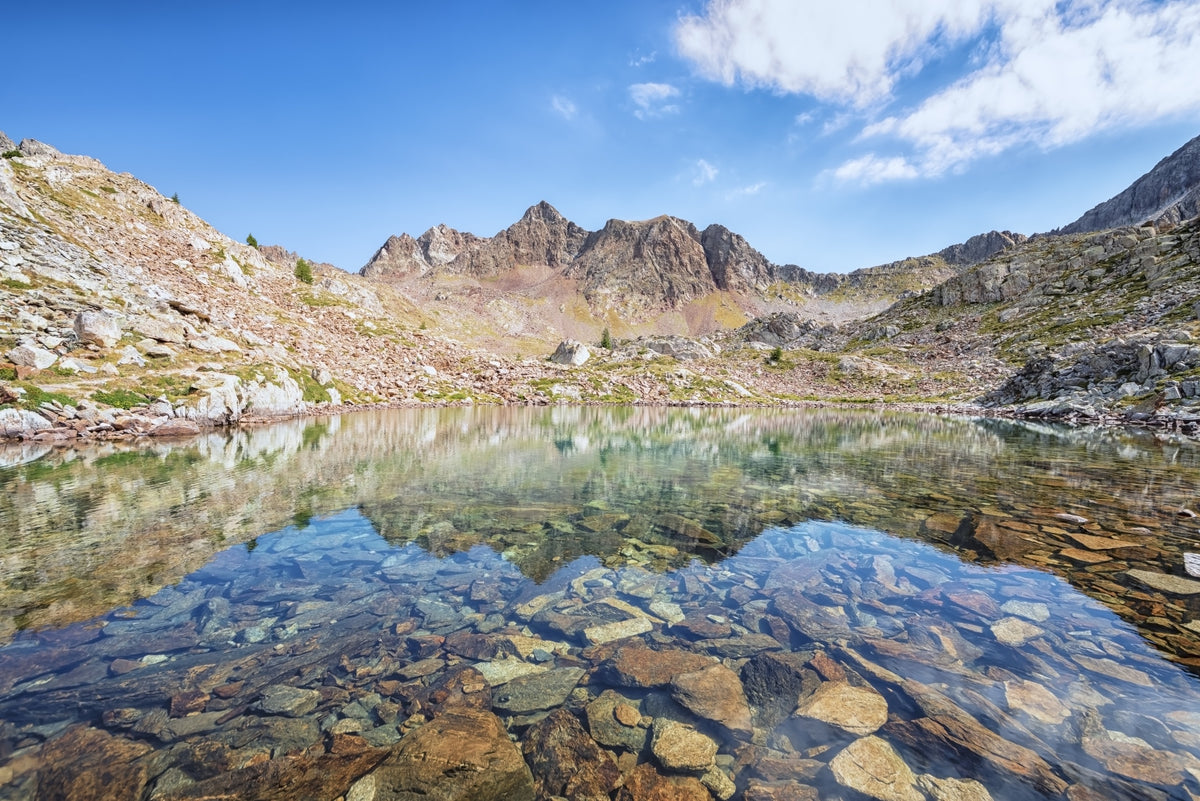 Mountain Lake Serenity Wall Mural in your room — zoomed