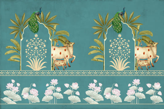 Firoza Pichwai Wall Mural