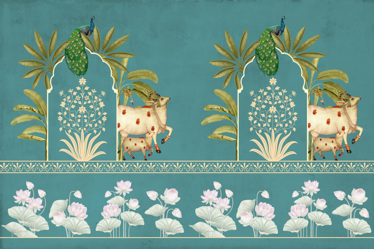 Firoza Pichwai Wall Mural