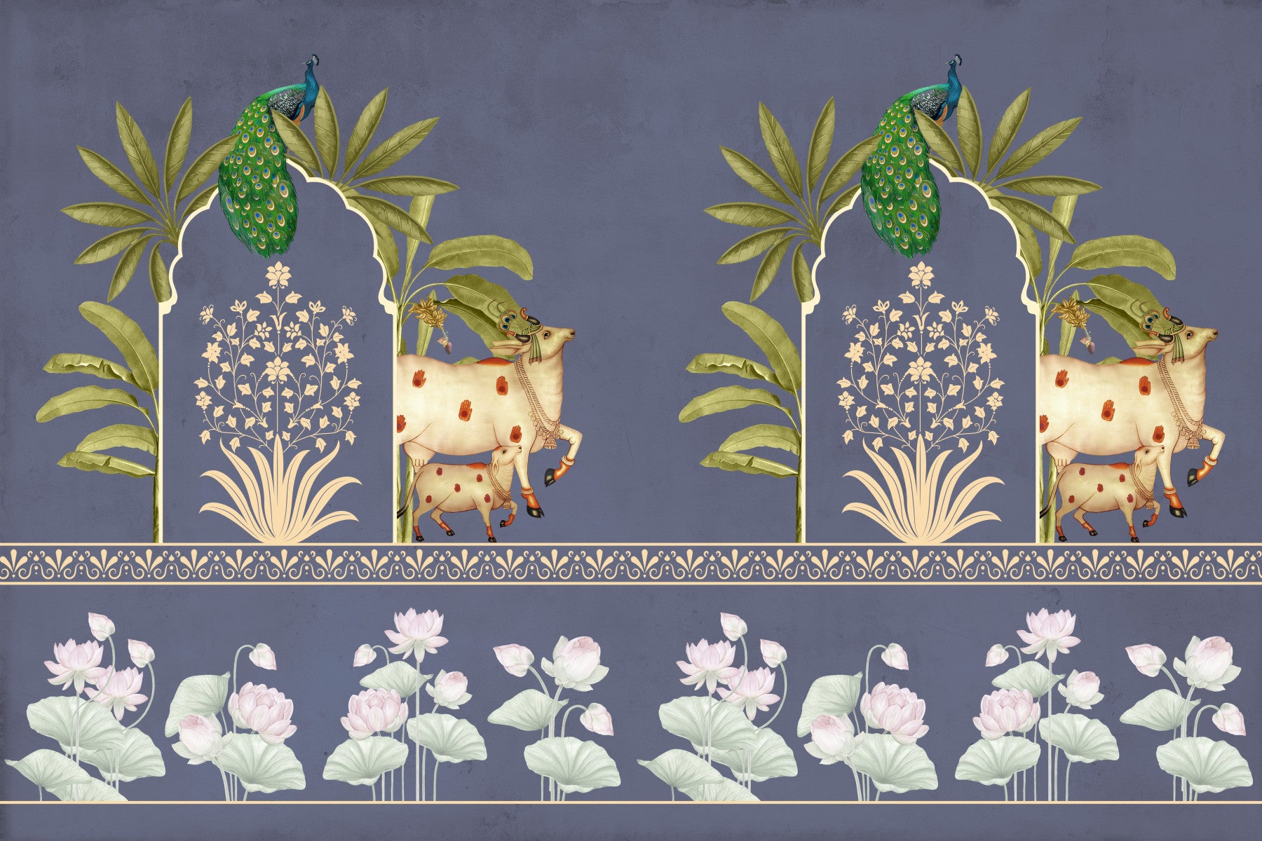 The Neelambar Arch Wall Mural in your room — zoomed