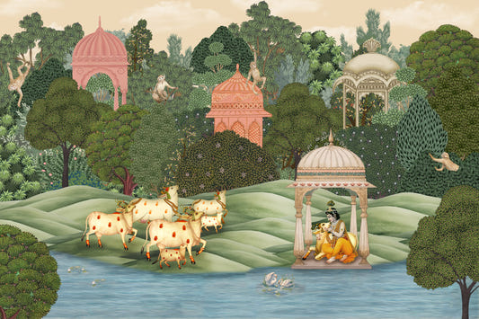Krishna’s Sanctuary Wall Mural