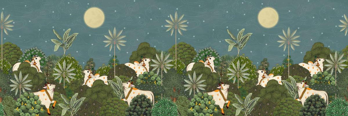 Ratri Pichwai Wall Mural