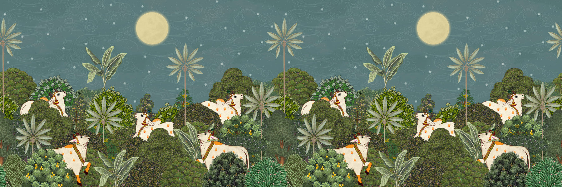 Ratri Pichwai Wall Mural