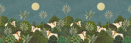 Ratri Pichwai Wall Mural