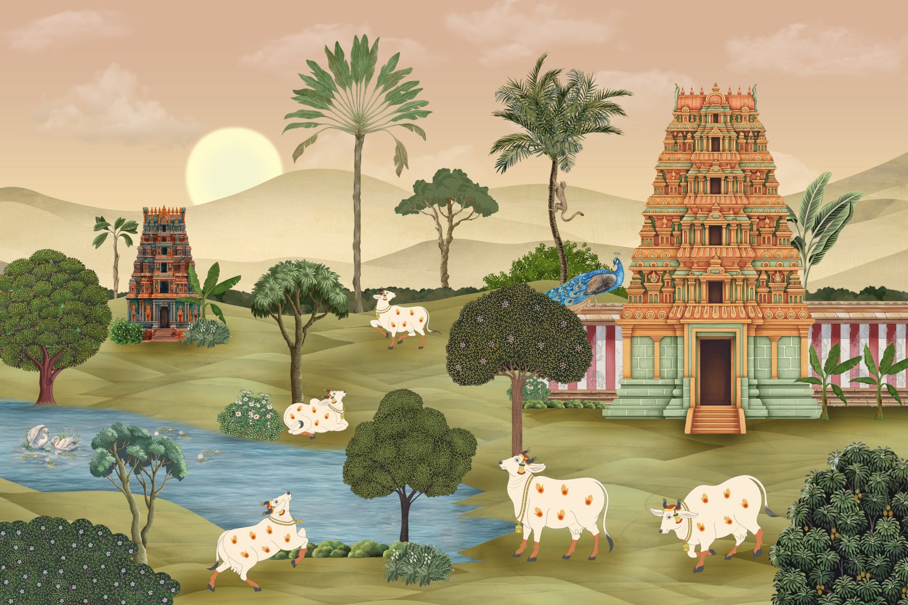 Madhuban Moonlight Wall Mural