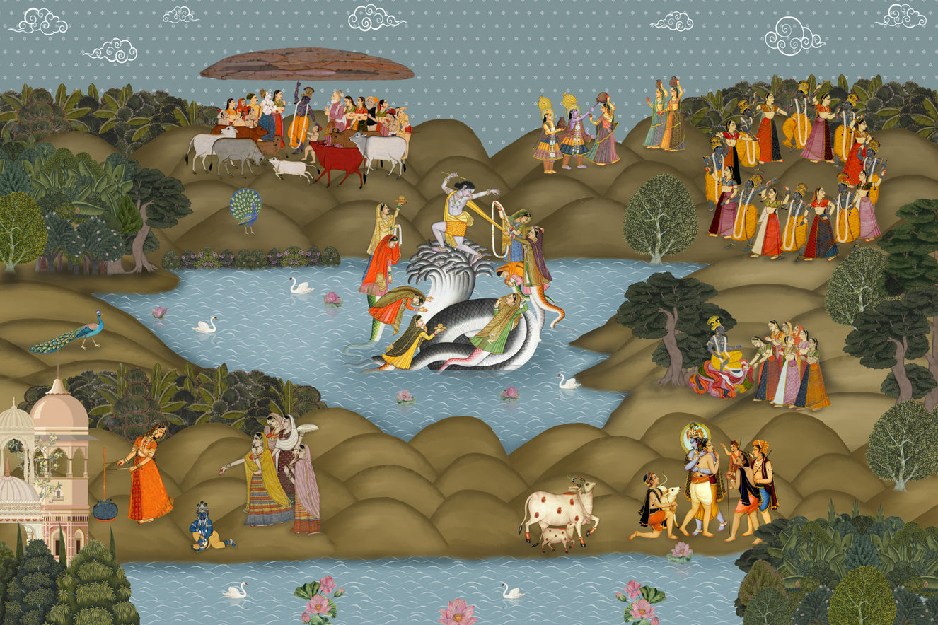 Kaliya Mardan Saga Wall Mural