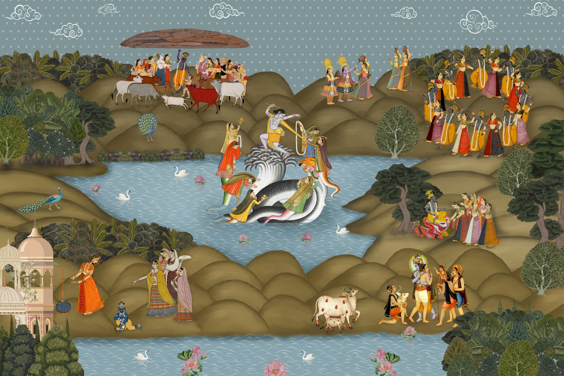 Kaliya Mardan Saga Wall Mural