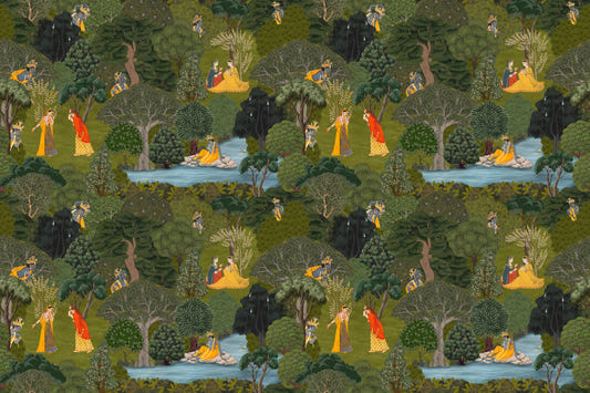 The Pichwai Grove Wall Mural
