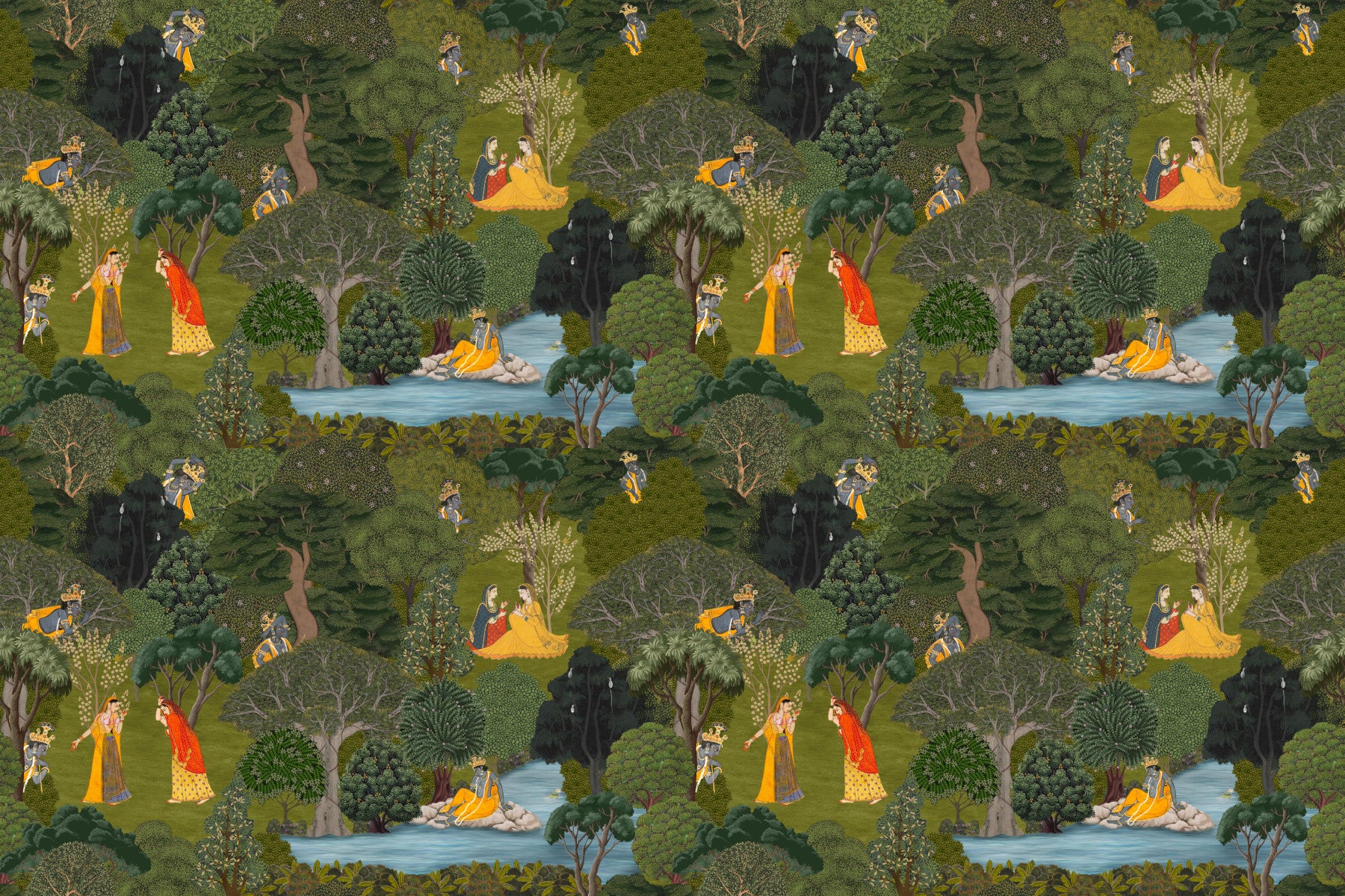 The Pichwai Grove Wall Mural