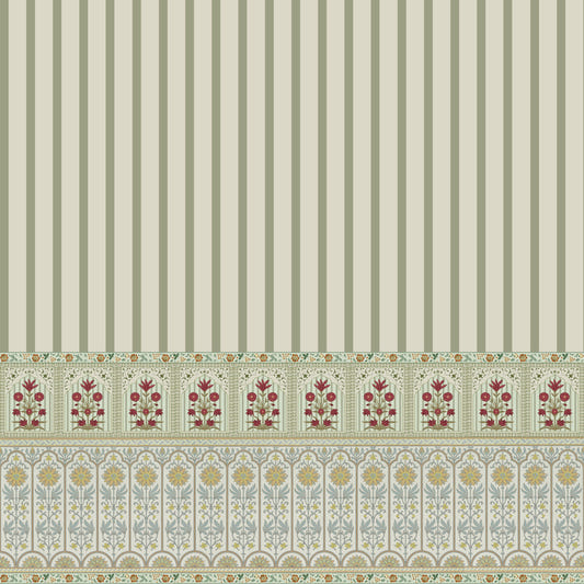 Bloom Stripe Border Wall Mural