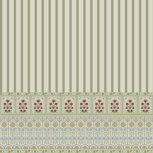 Bloom Stripe Border Wall Mural