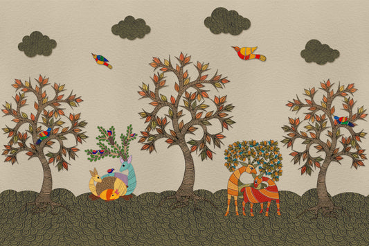 Tribal Woodland Wall Mural