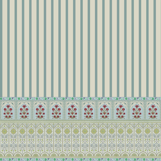 Striped Garden Border Wall Mural