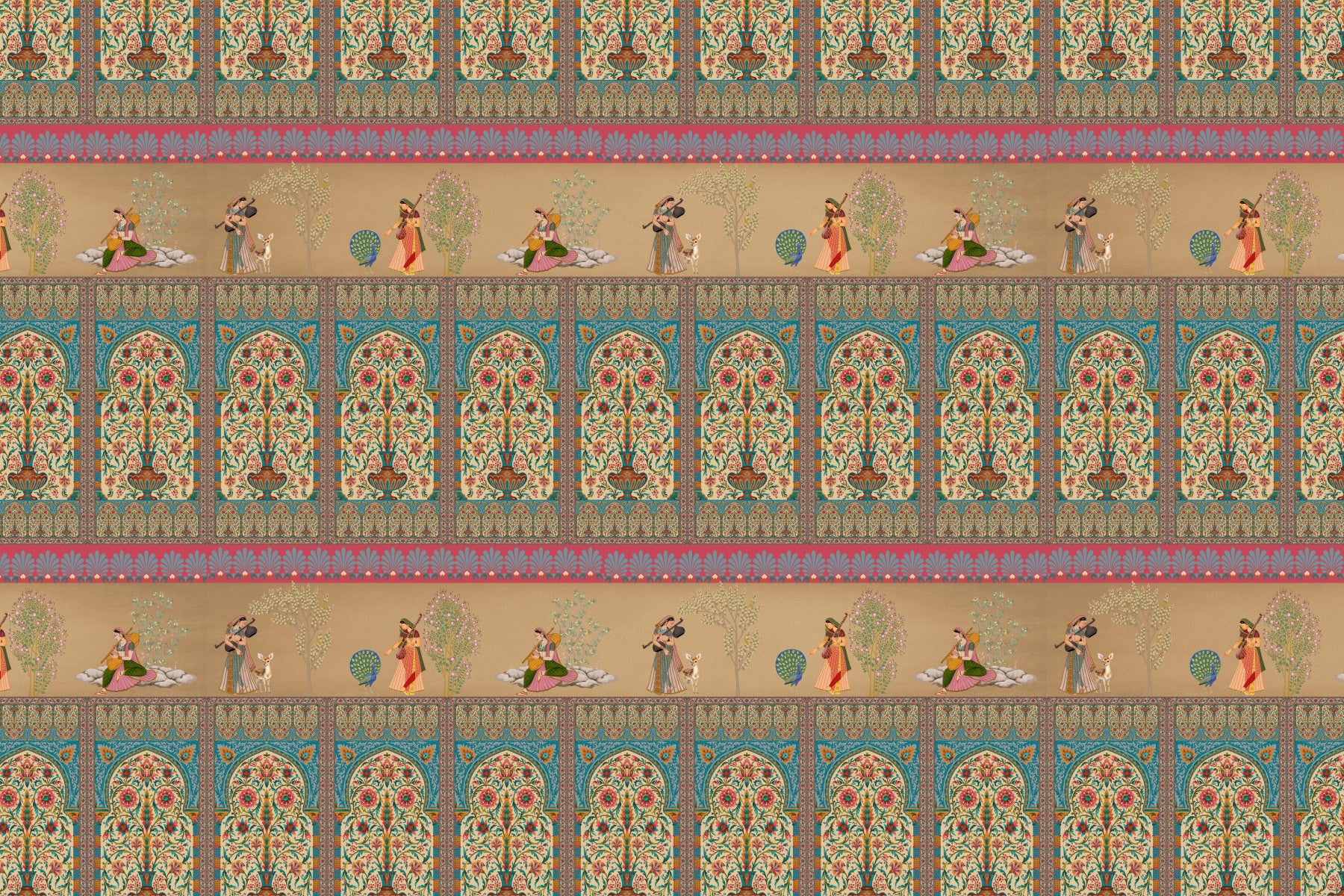 Courtly Serenade Wall Mural in your room — zoomed